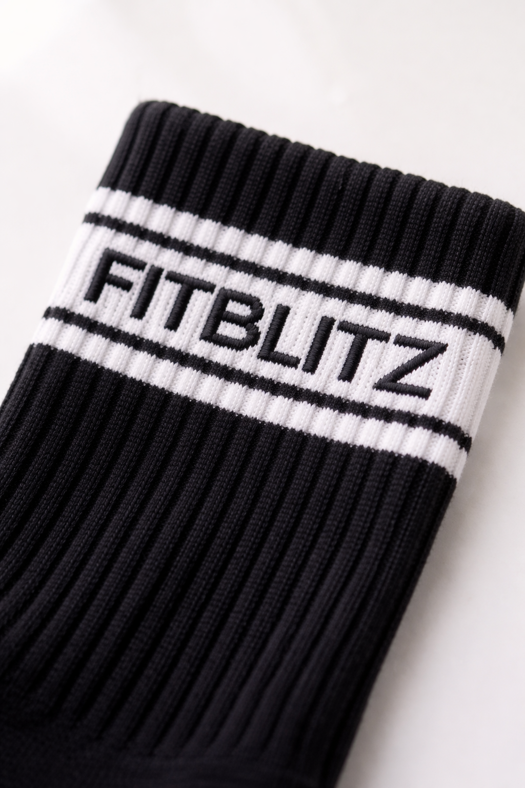 FitBlitz Black Crew Socks (Unisex)