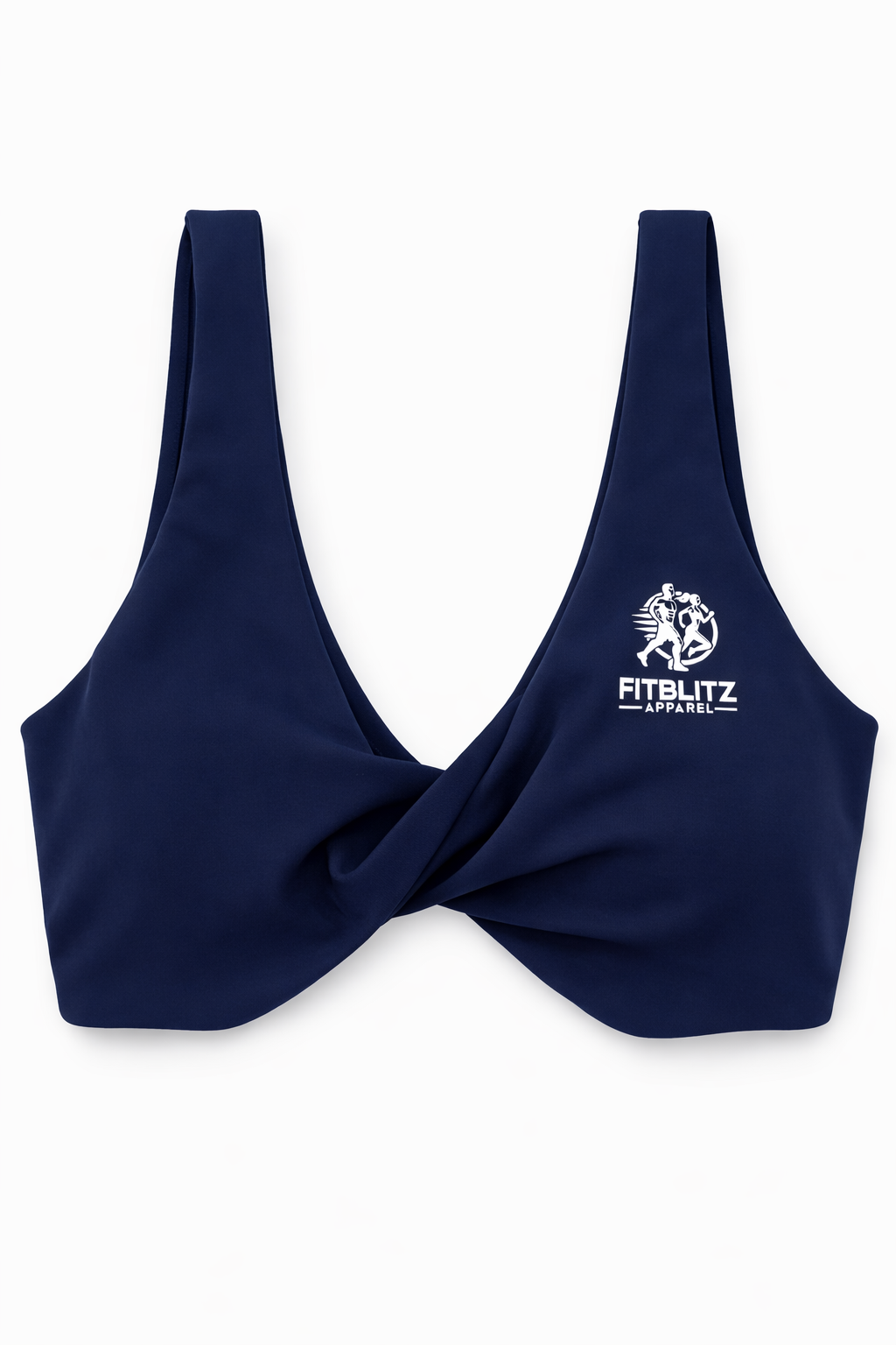 FitBlitz Twist Front Sports Bra – Navy