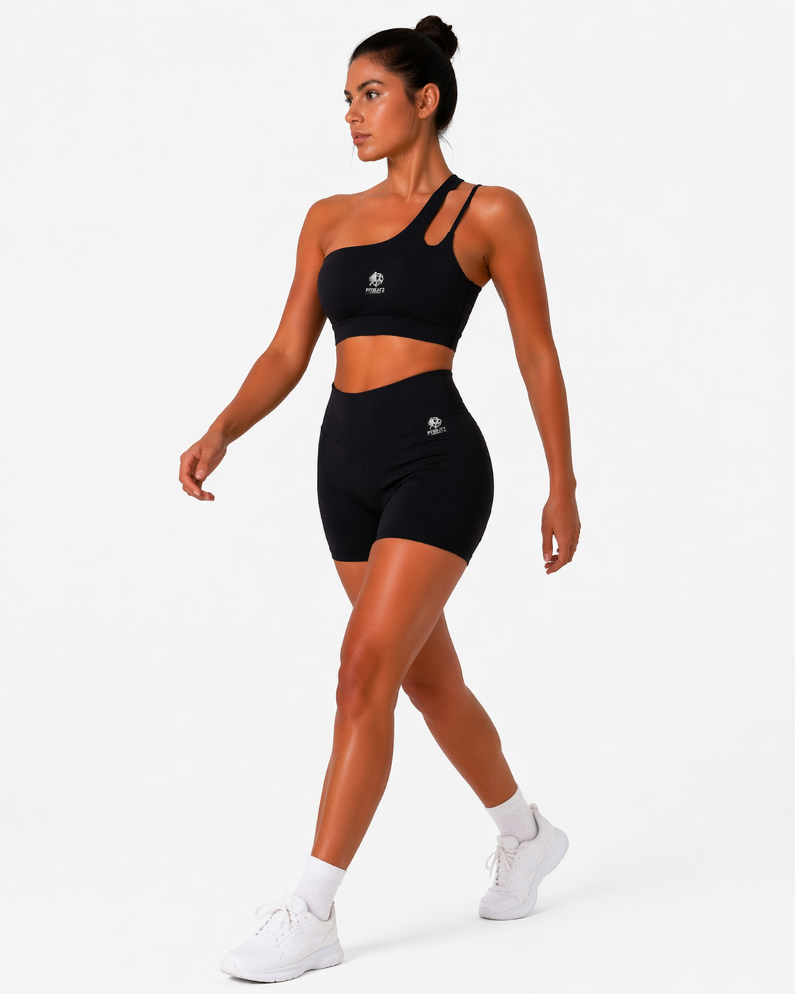 FitBlitz Apex Asym Sports Bra - Classic Black