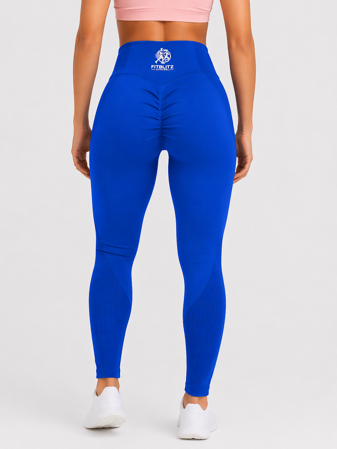 FitBlitz Performance Scrunch Leggings - Royal Blue