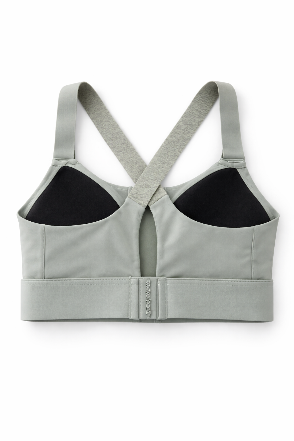 FitBlitz High Support Zip Sports Bra – Sage Green