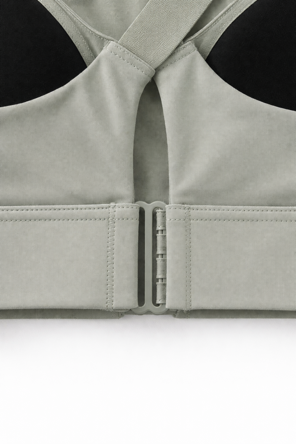 FitBlitz High Support Zip Sports Bra – Sage Green