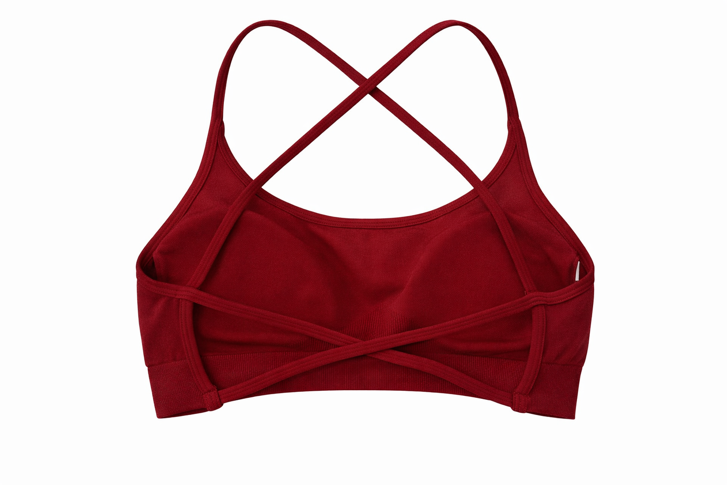 FitBlitz Seamless Cross-Back Sports Bra – Wine