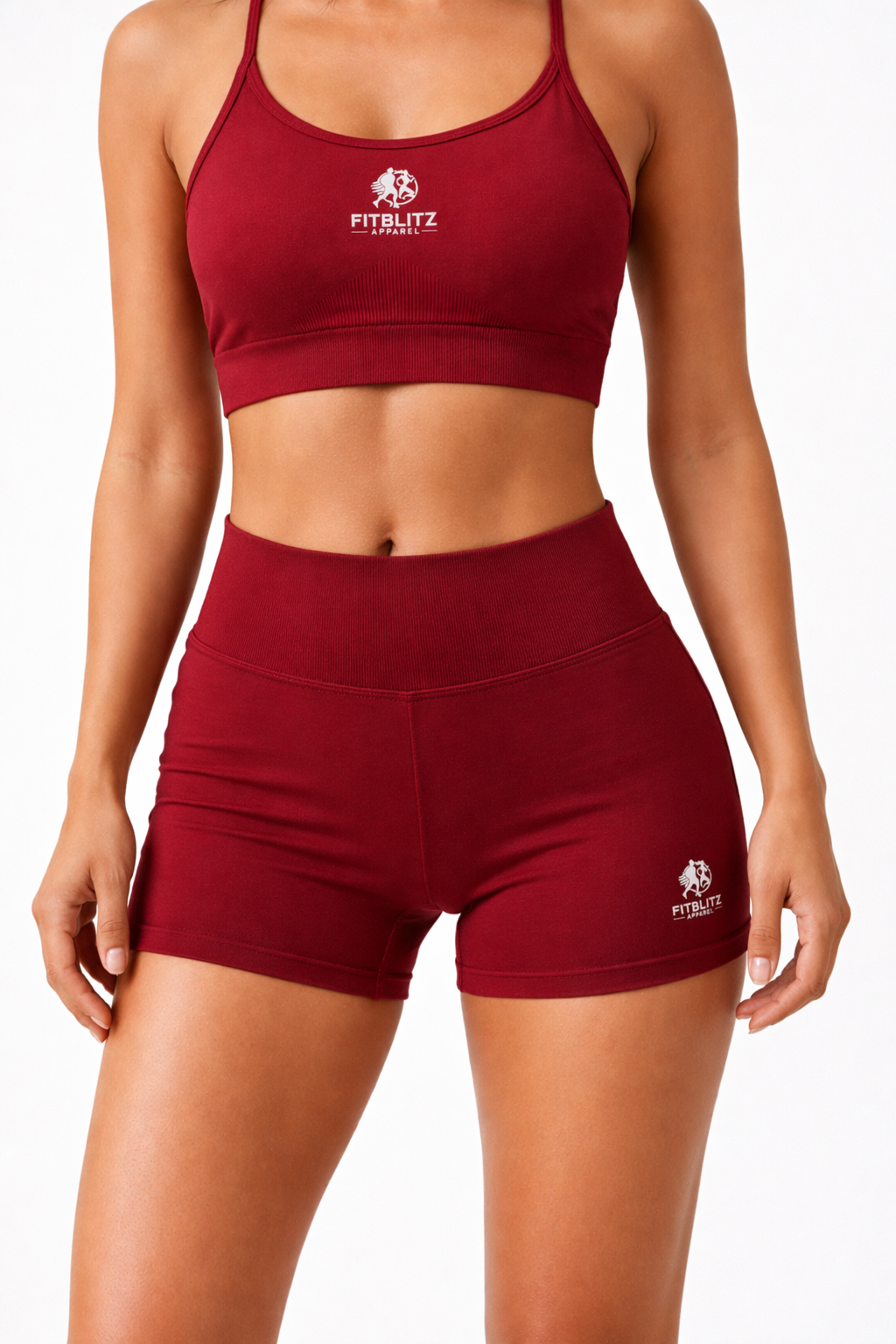 FitBlitz Scrunch Seamless Training Shorts – Wine