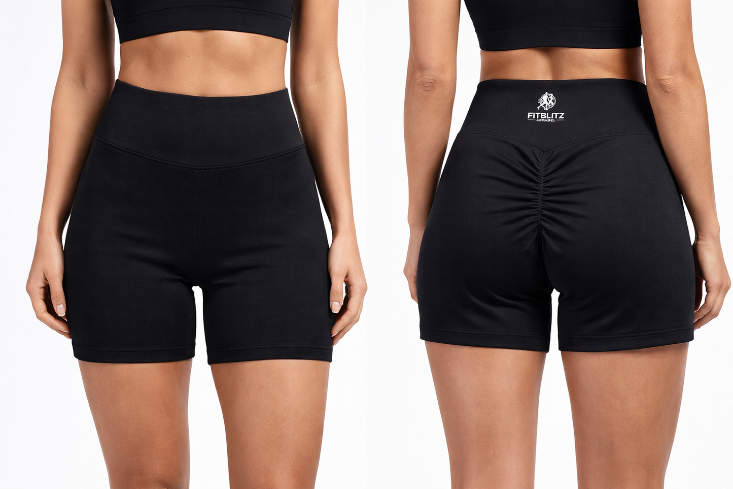 FitBlitz Scrunch Seamless Training Shorts