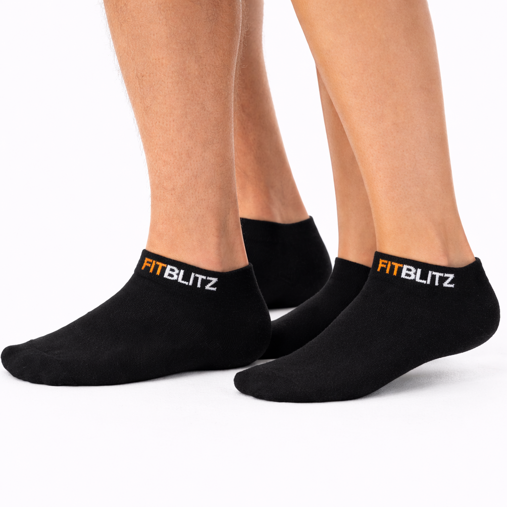 FitBlitz Classic Black Ankle Socks (Unisex)